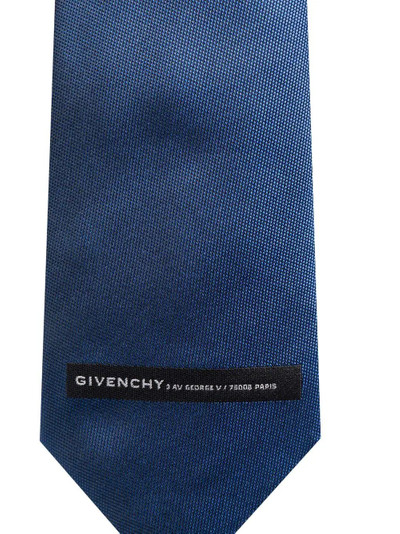 Givenchy logo embroidered silk tie outlook