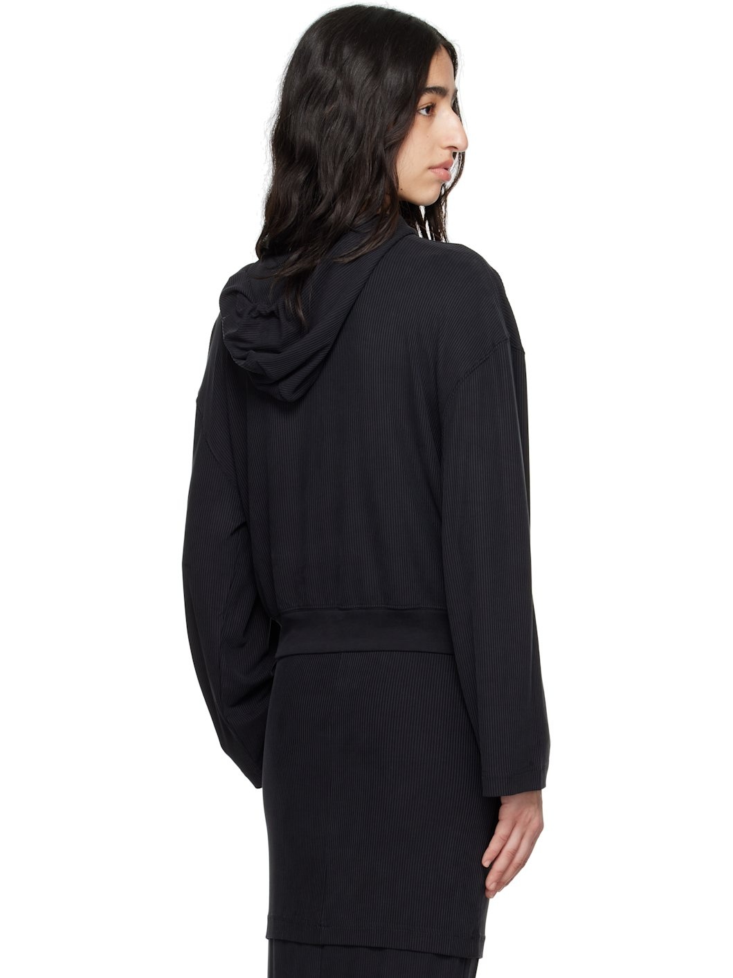 Black Zip-Up Hoodie - 3