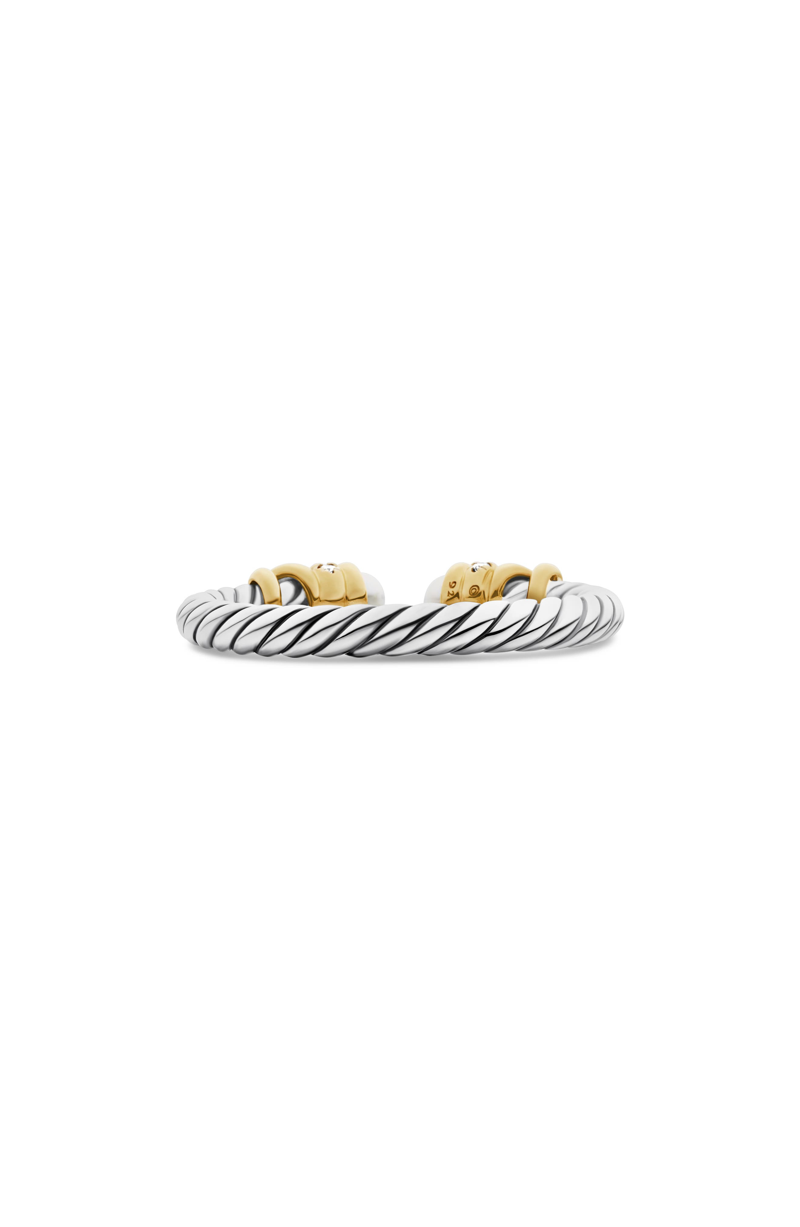 David Yurman Petite Helena Open Ring with 18K Gold & Diamonds in Pearl at Nordstrom - 6