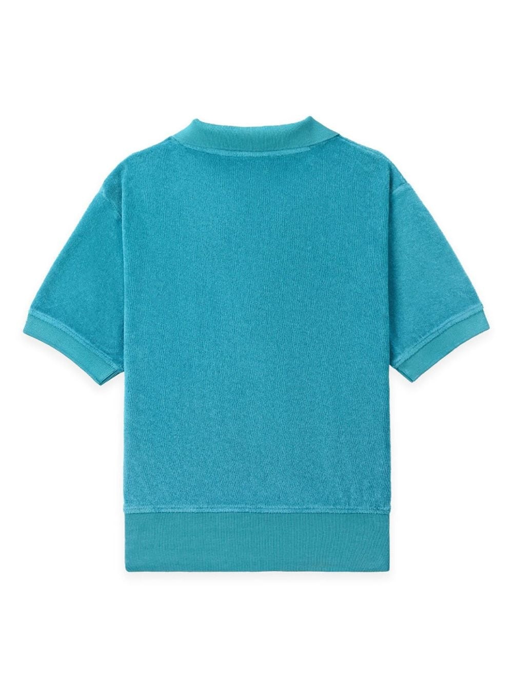 embroidered-logo terry polo shirt - 2