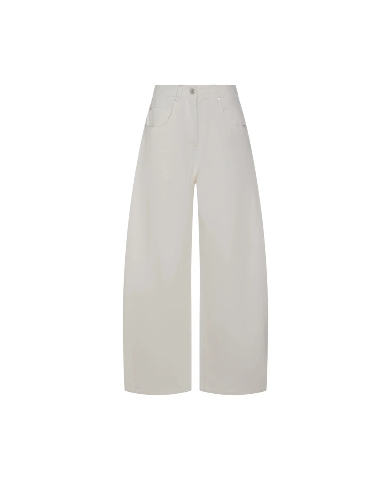 White Cotton Pants - 1