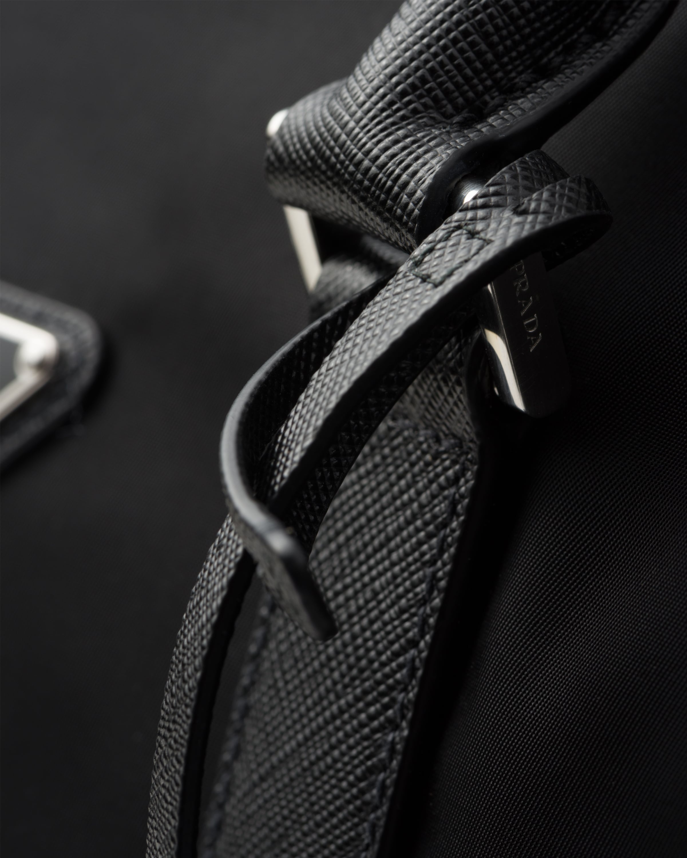 Re-Nylon and Saffiano leather duffel bag - 5