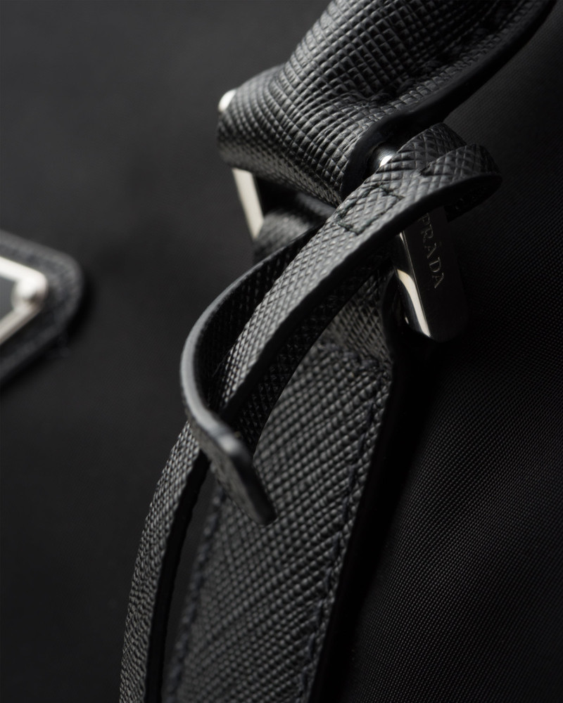 Re-Nylon and Saffiano leather duffel bag 5