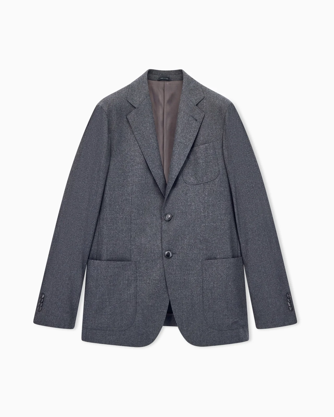 UNLINED SINGLE-BREASTED STRETCH CASHMERE JACKET WITH TWO BUTTONS - 1