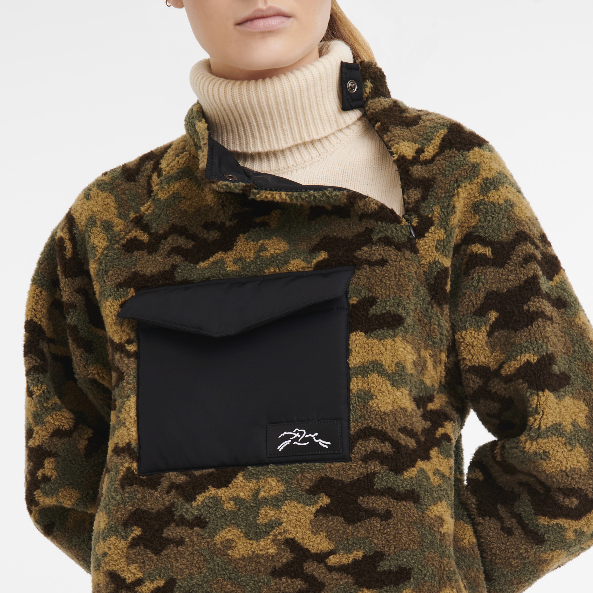 Fleece jacket Khaki - Fleece - 4