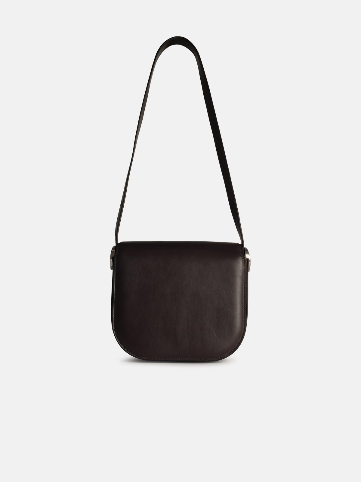 'COIN' MEDIUM BROWN LEATHER CROSSBODY BAG - 3