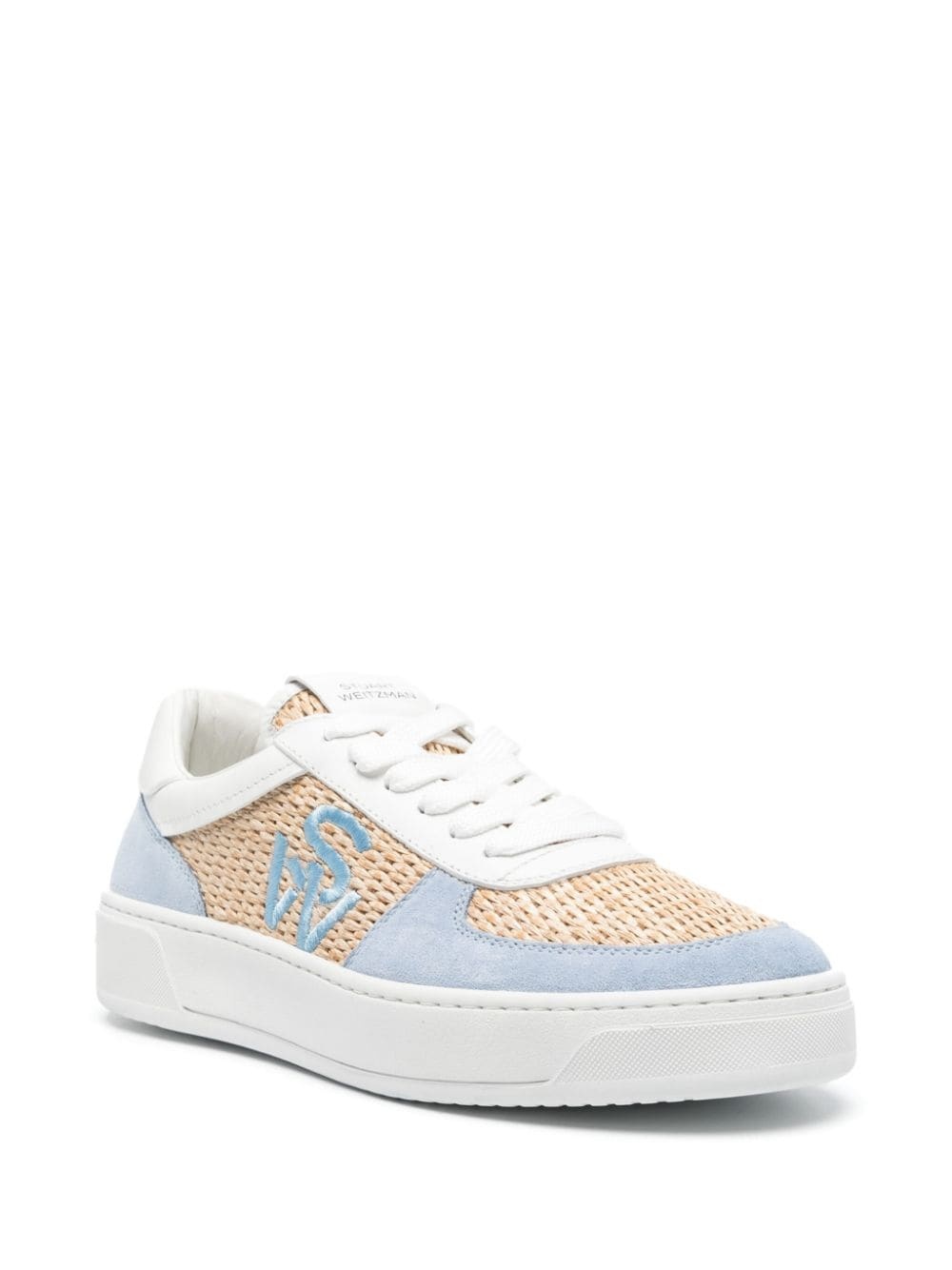 Courtside panelled raffia sneakers - 2