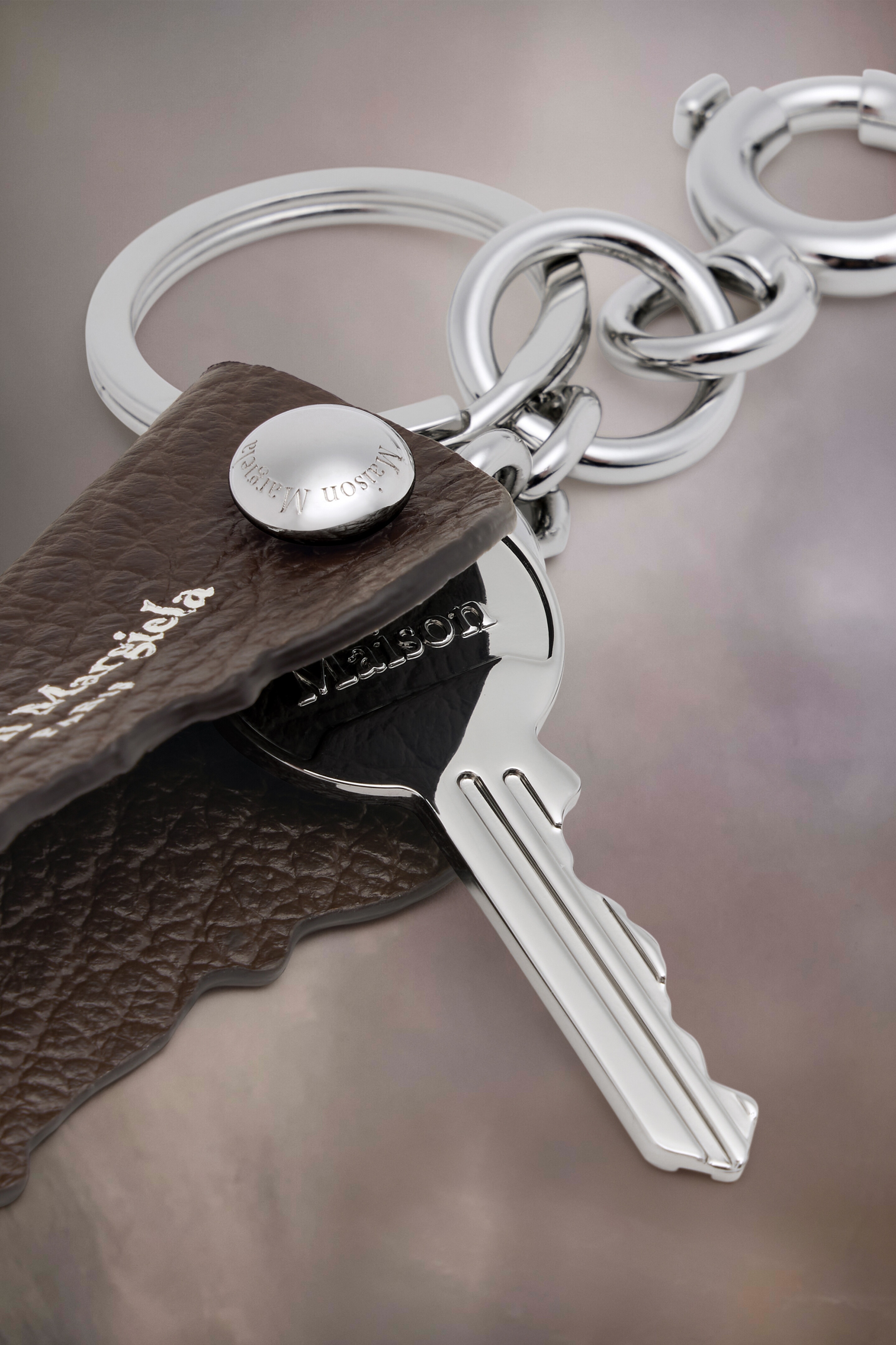 Logo leather keyring - 3