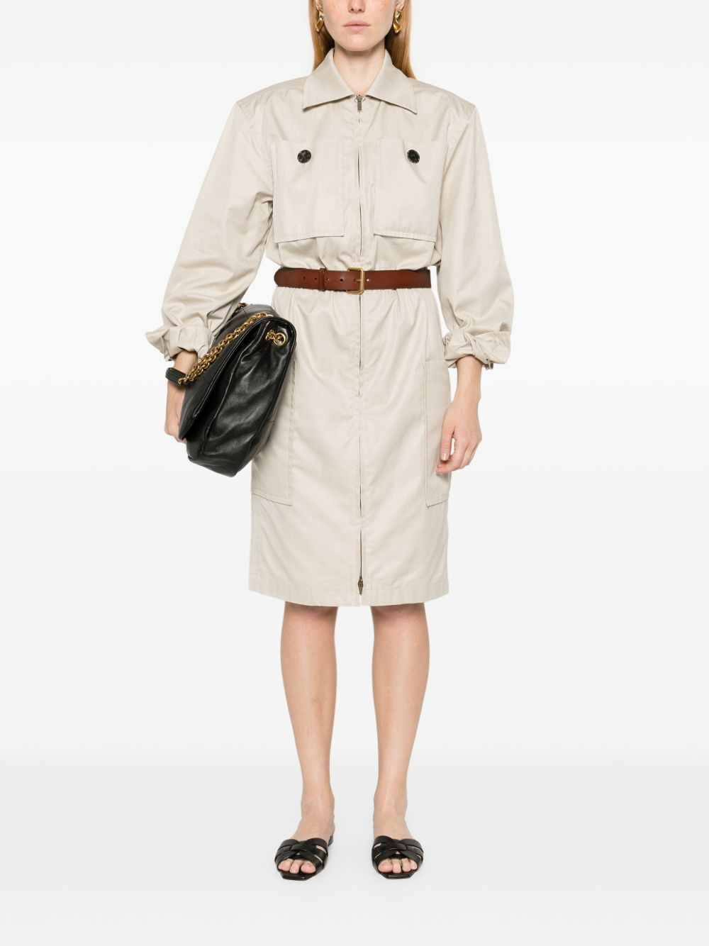 Saharienne belted cotton dress - 2