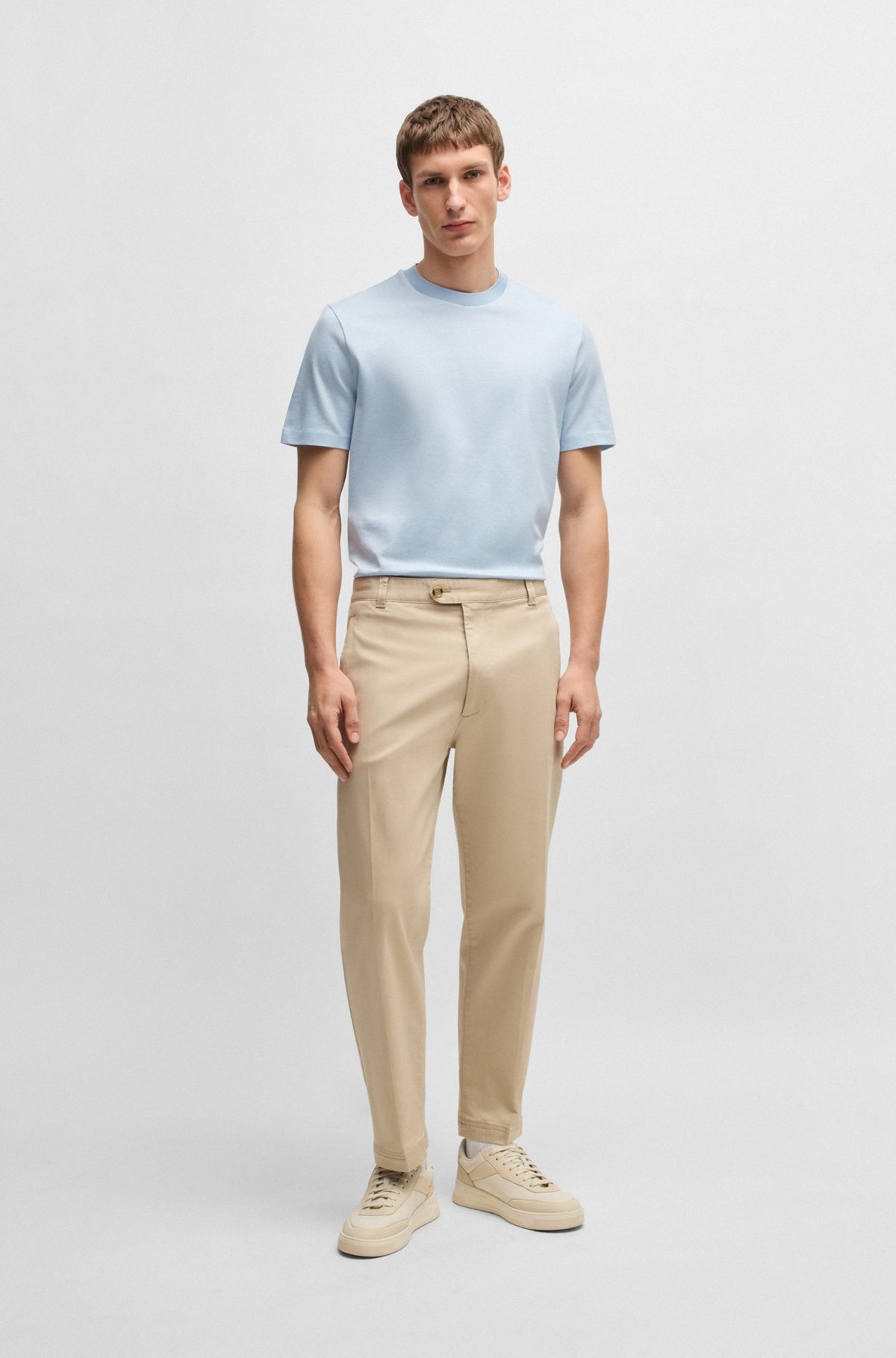 MERCERIZED-COTTON T-SHIRT WITH MICRO PATTERN - 4