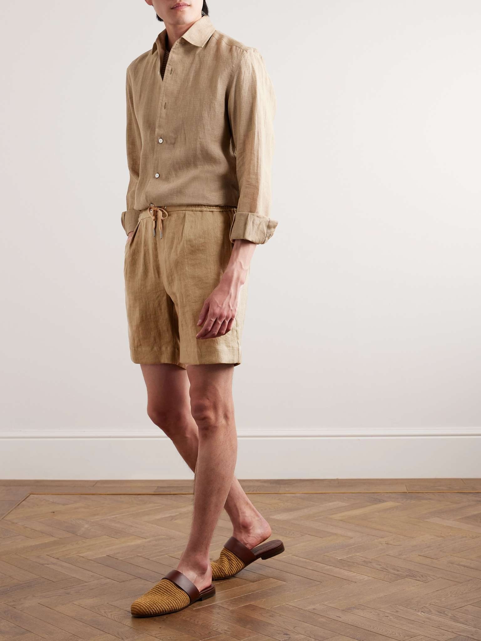Dorset Straight-Leg Linen Shorts - 2