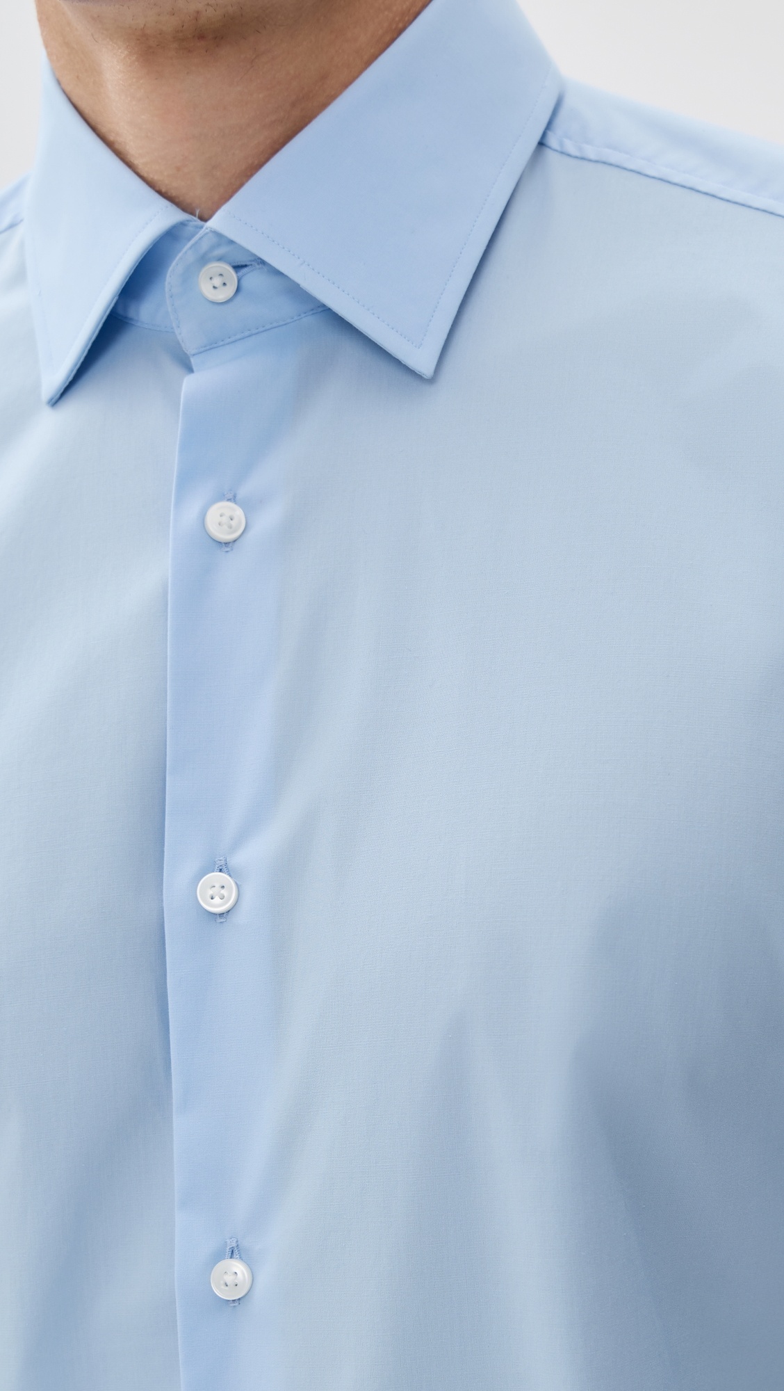 Slim Fit Easy Iron Cotton Poplin Dress Shirt - 5