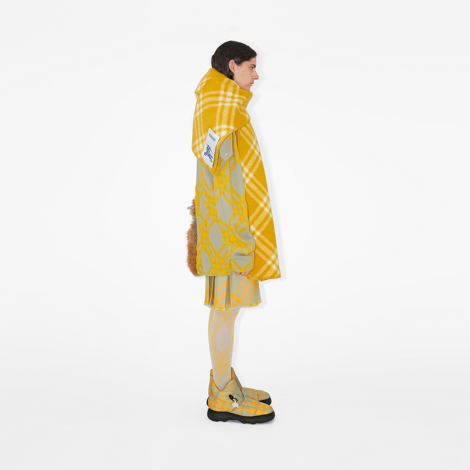 Check Wool Blend Kilt - 3