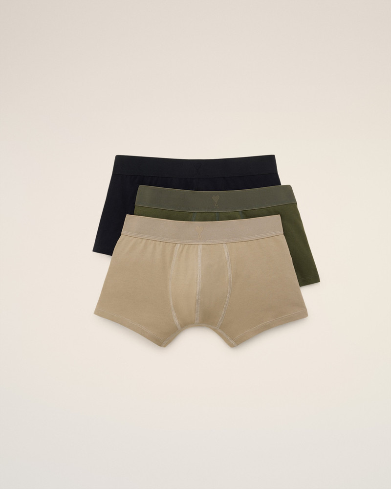 GREY COTTON JERSEY THREE PACK BOXERS 1