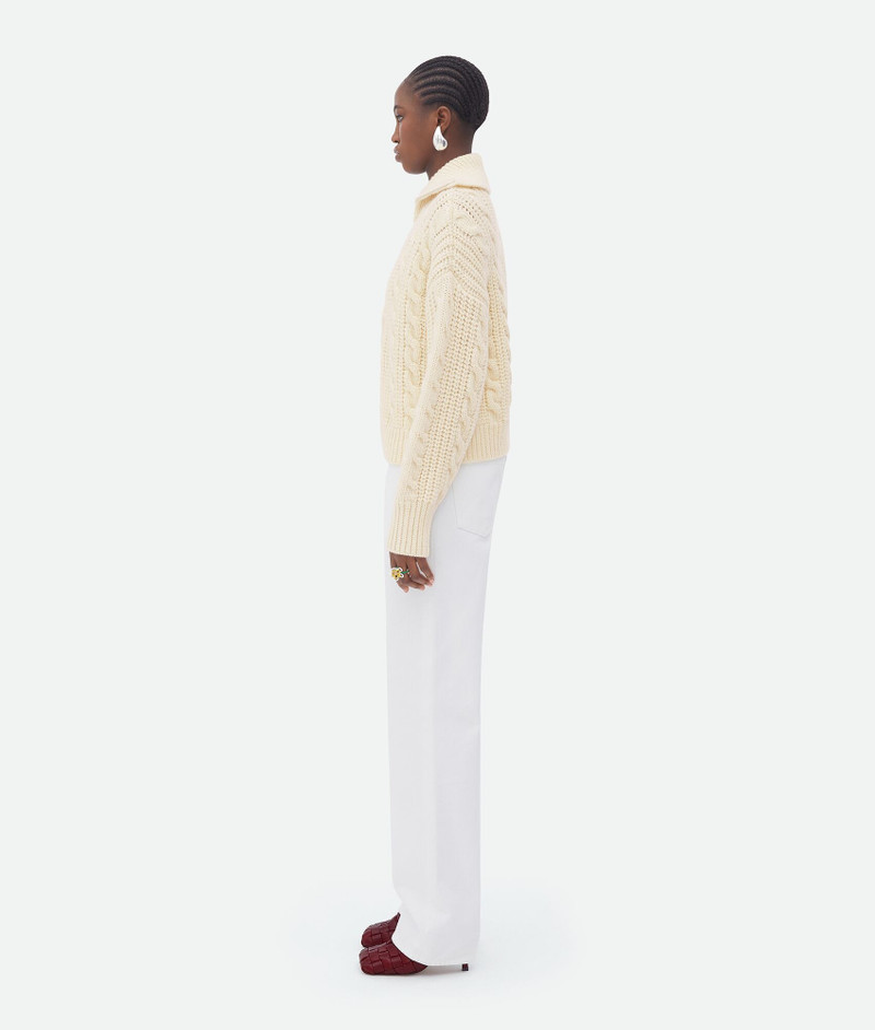 Bottega Veneta wool cable knit jumper outlook