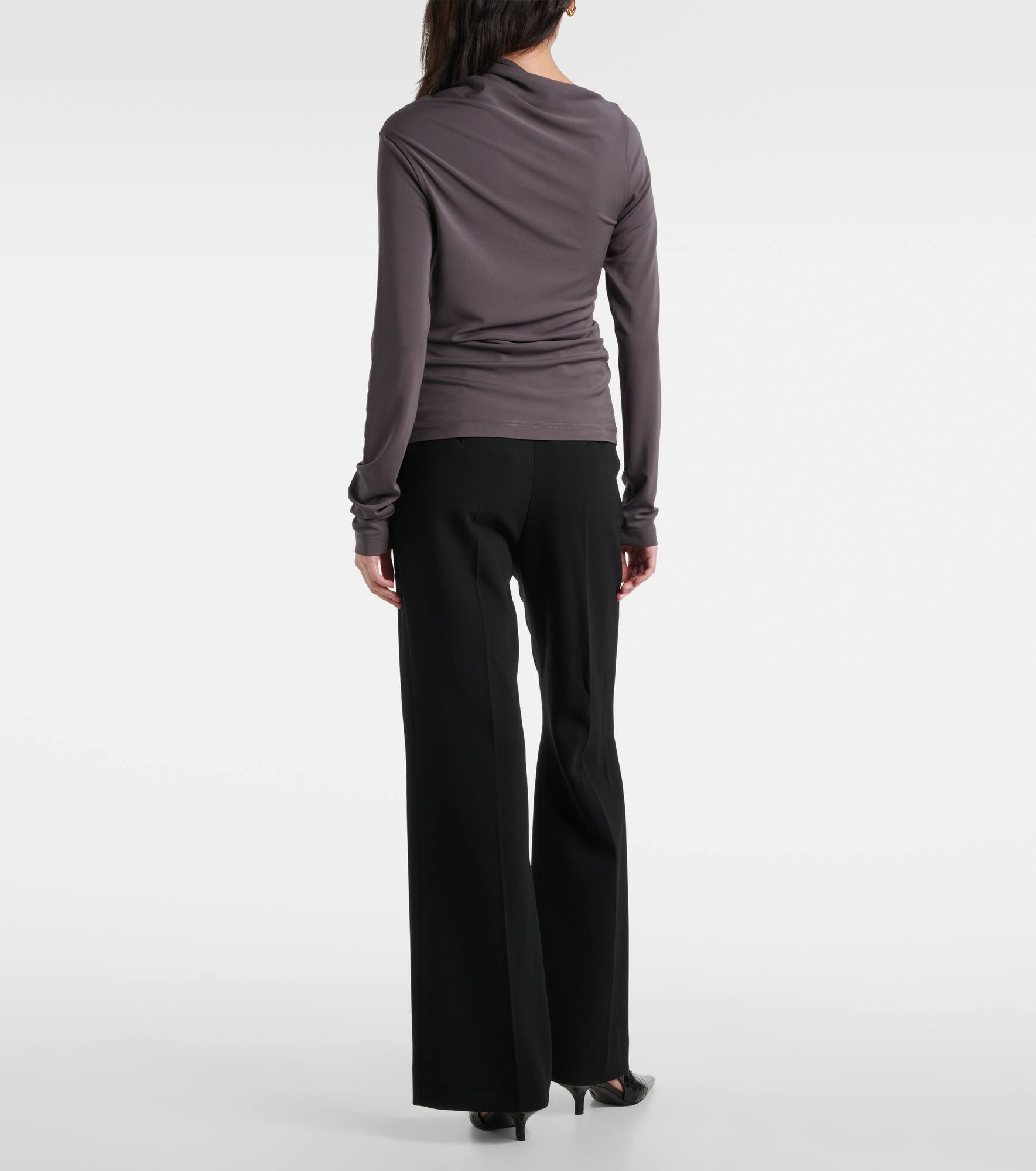 Draped jersey top - 3
