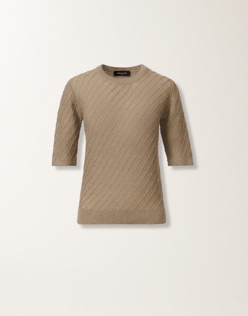 Wool and silk sweater with sequins 1