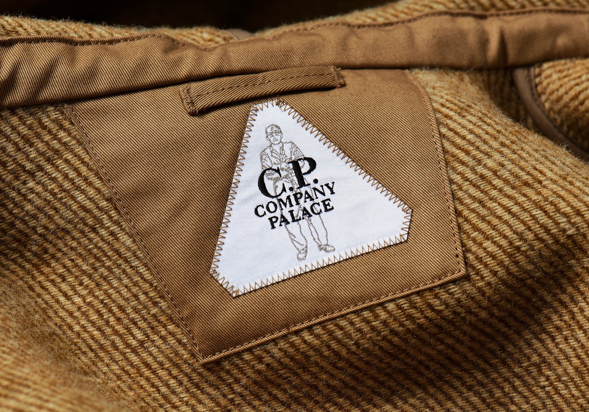 PALACE C.P. COMPANY DUFFEL JACKET RUBBER WOOL BROWN - 8