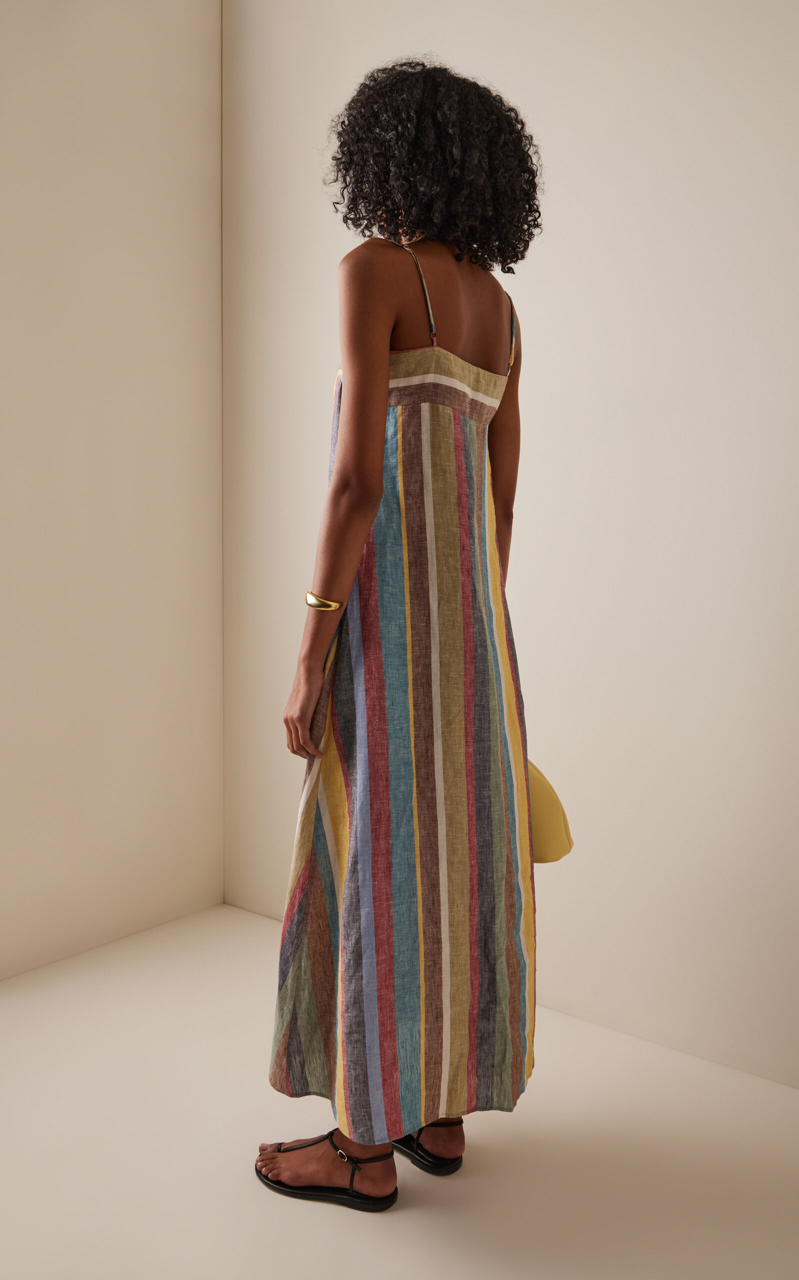 Laura Linen Maxi Dress stripe - 4