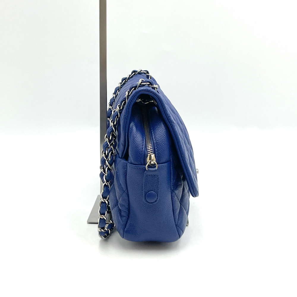 Chanel No. 18 Cobalt Blue Caviar Seasonal Classic Flap Bag Jumbo - 2