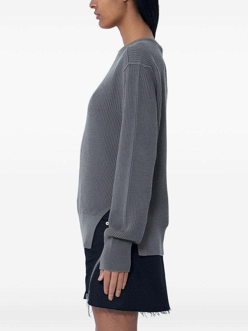Rick Owens ribbed crewneck knit sweater outlook