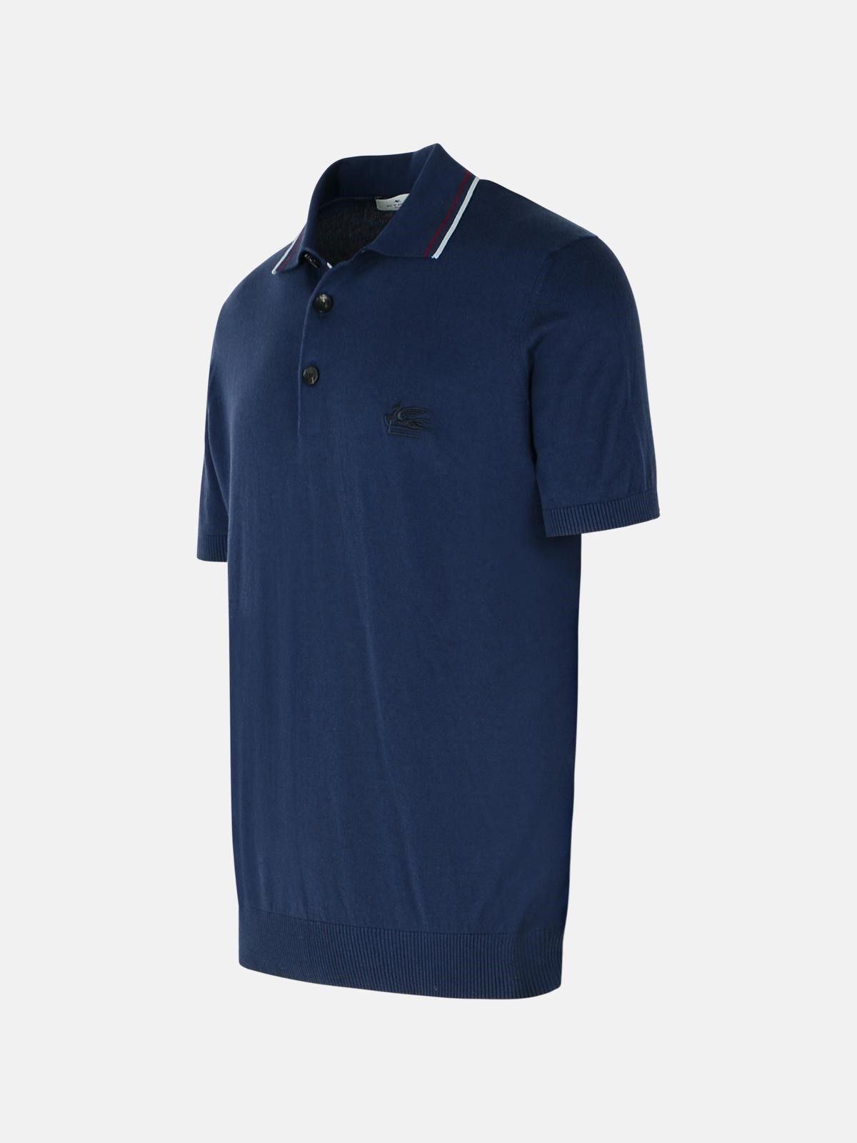 NAVY COTTON POLO SHIRT - 2