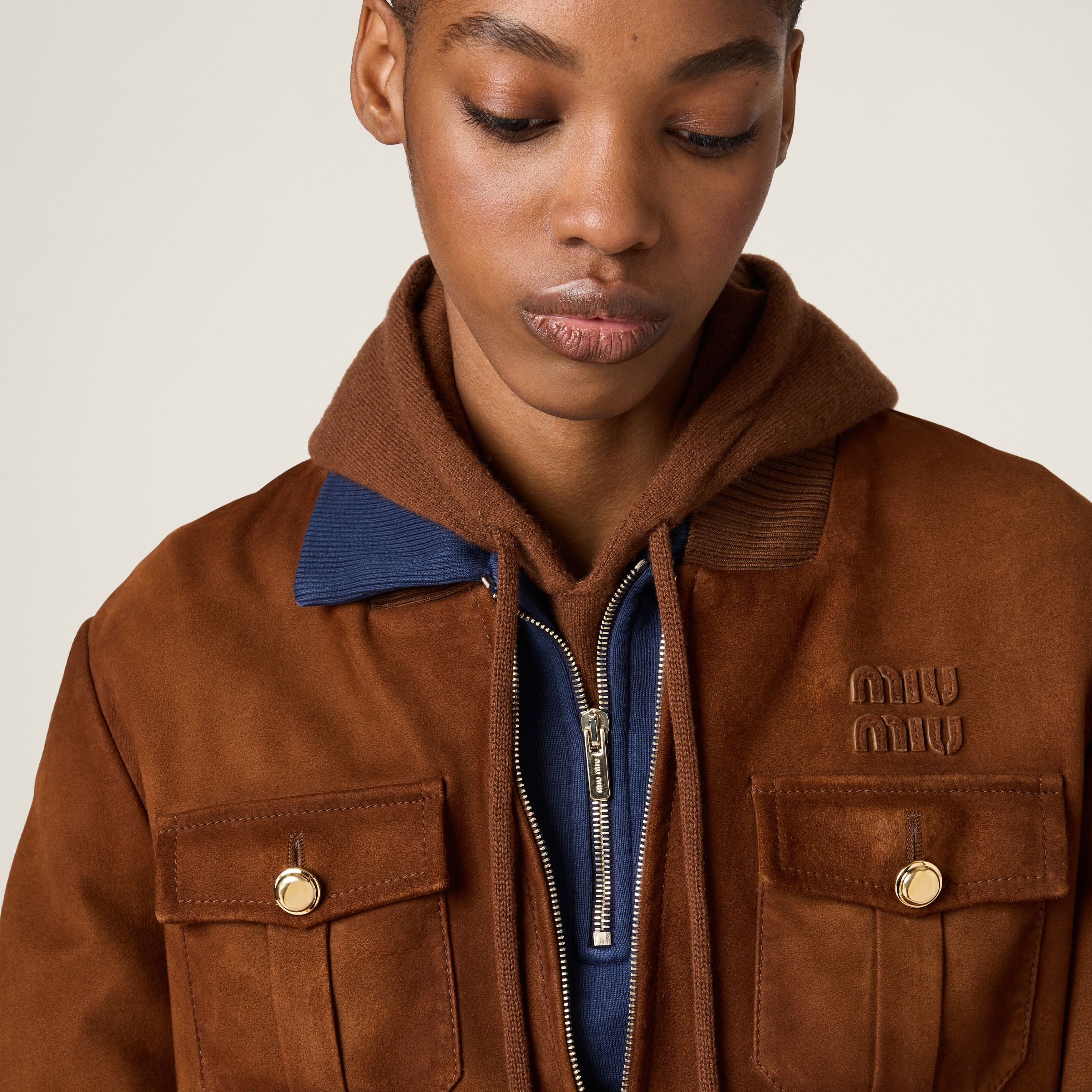 Waxed suede jacket - 4