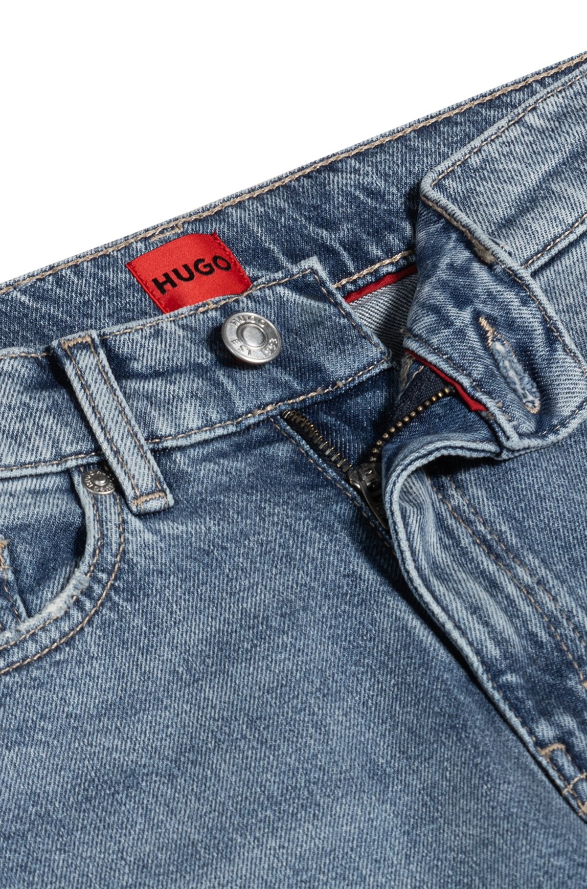SKINNY-FIT JEANS IN QUARTZ-BLUE SUPER-STRETCH DENIM - 5