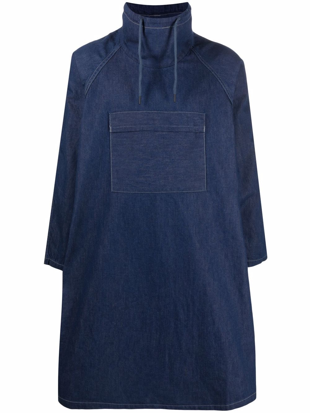 pullover denim parka coat - 1