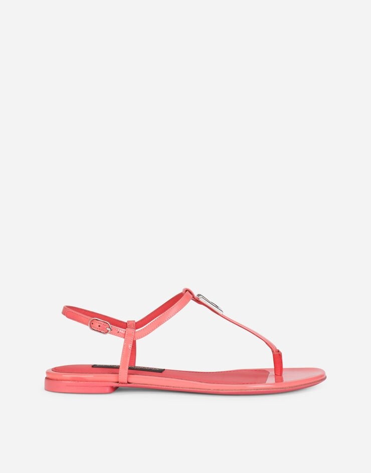 Patent leather DG thong sandals - 1