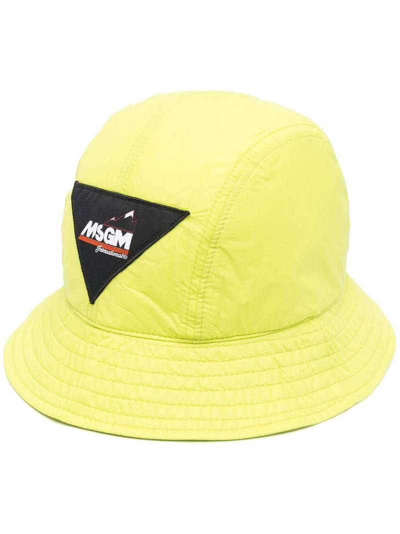 logo-patch cotton bucket hat 1
