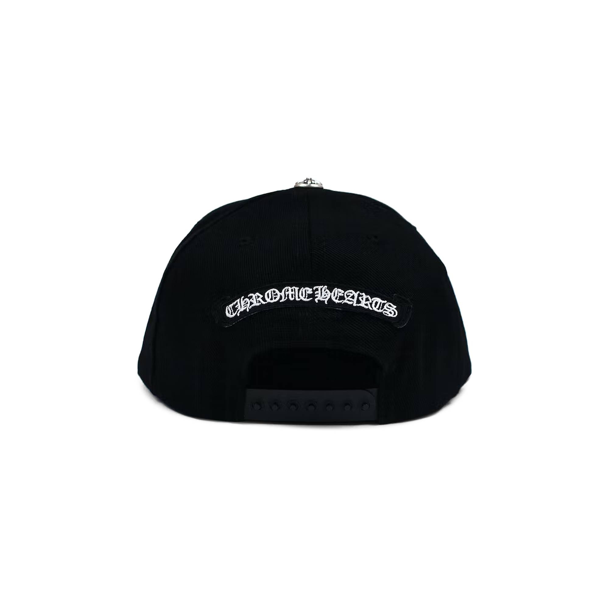 Chrome Hearts Cross Waxed Denim Snapback 'Black' - 2