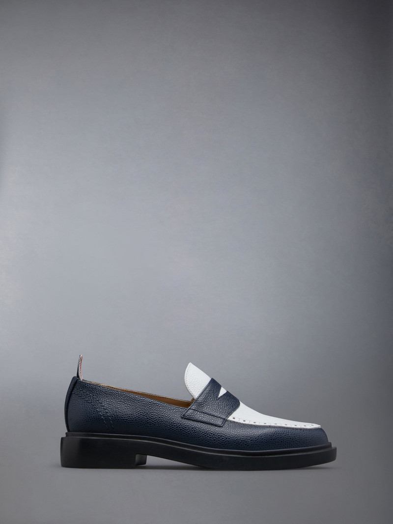 Pebble Grain Leather Penny Loafer 1