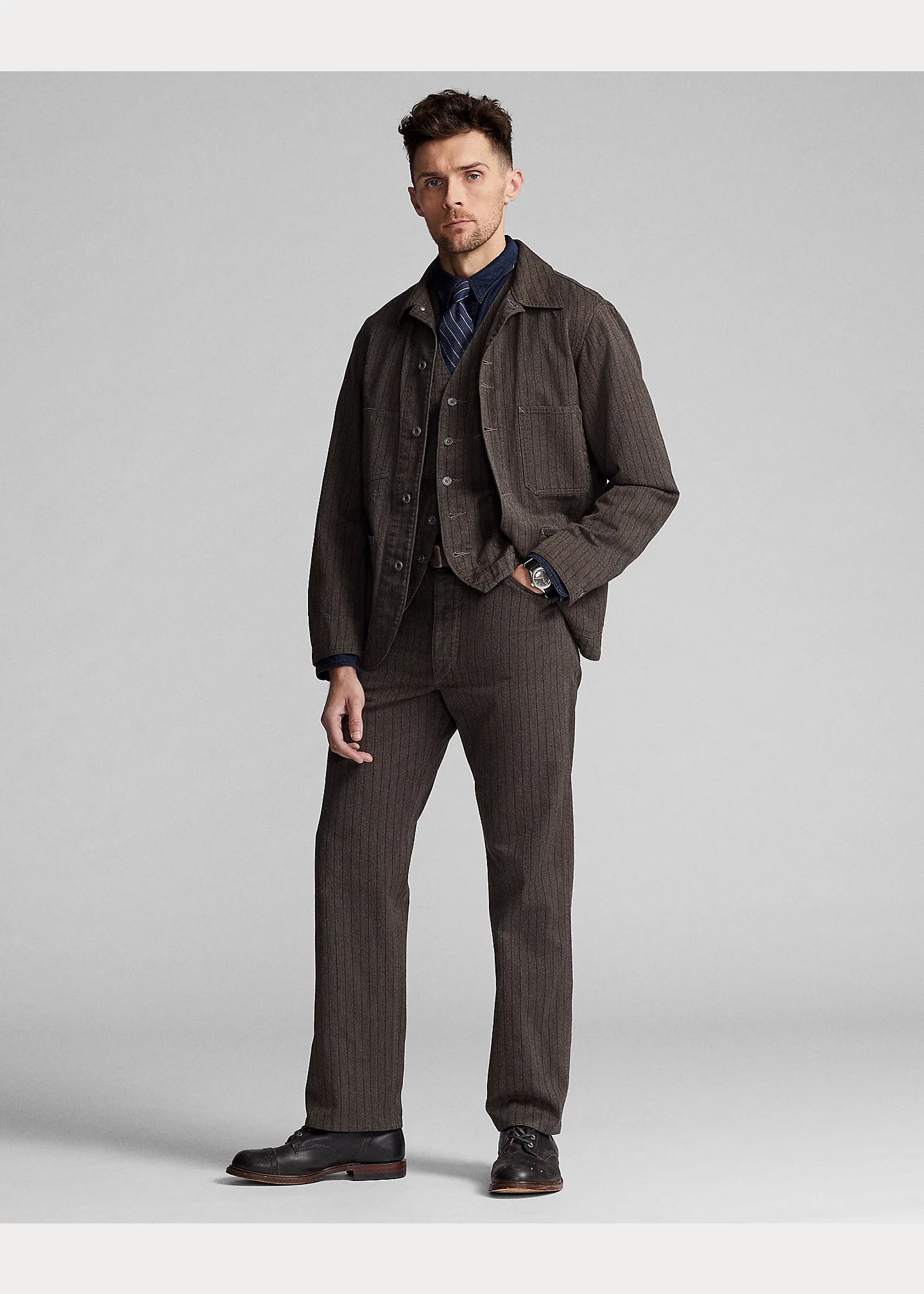 RRL by Ralph Lauren Striped Jaspé Twill Field Pant