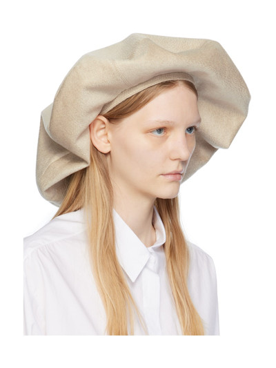 The Row Beige Chicca Beret outlook