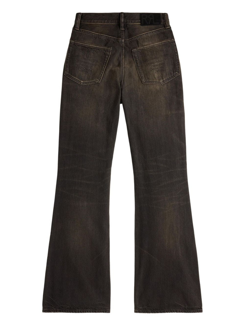 RRL by Ralph Lauren floral-embroidery flared jeans outlook