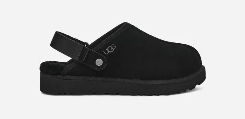 ® Women's Lanah Clog Suede Slippers in Black - 1