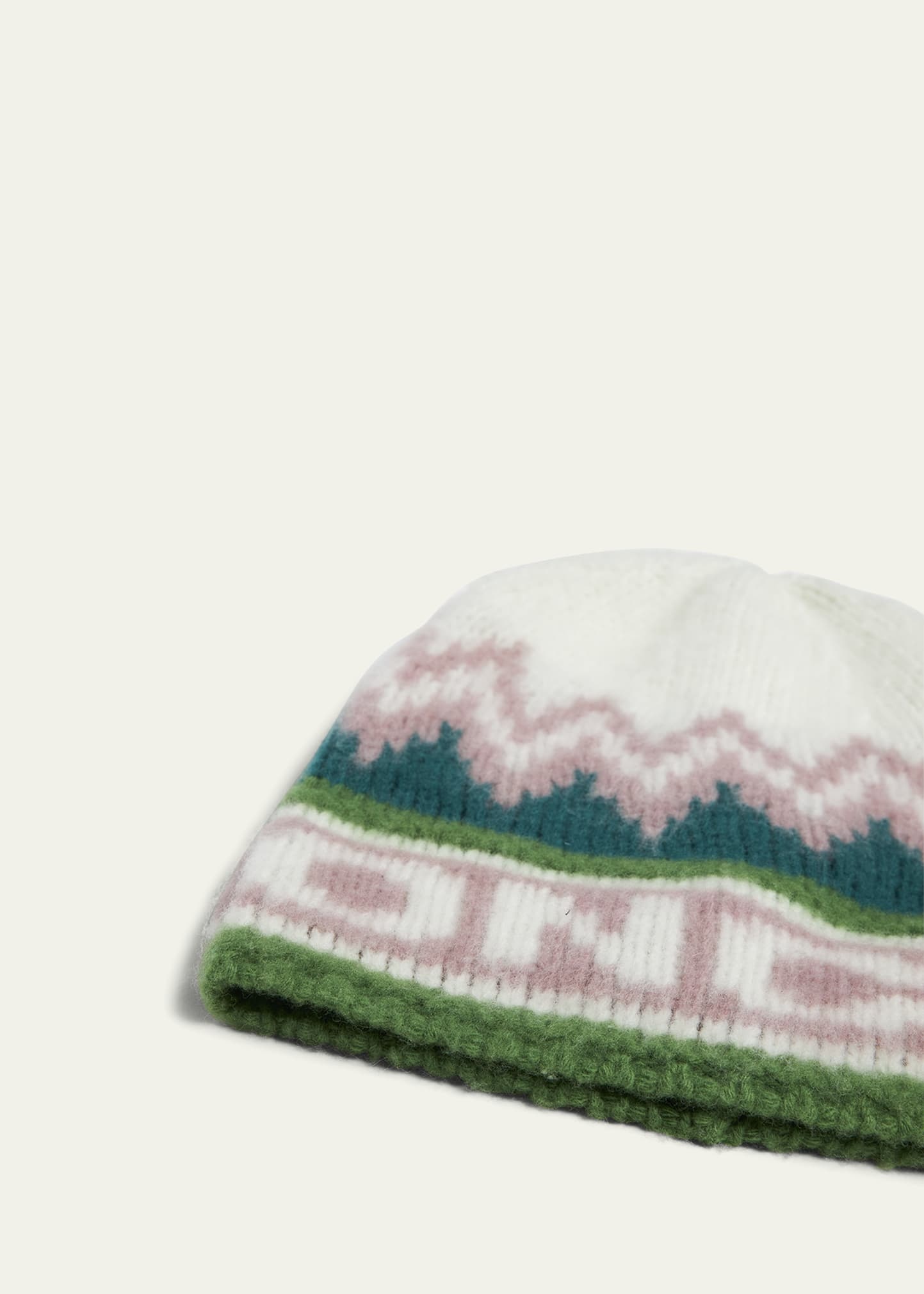 Logo Intarsia Knit Wool Beanie - 2