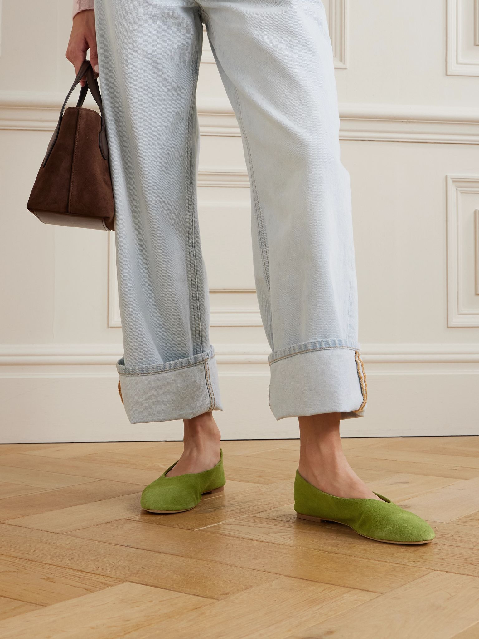 Alba suede ballet flats Green - 2
