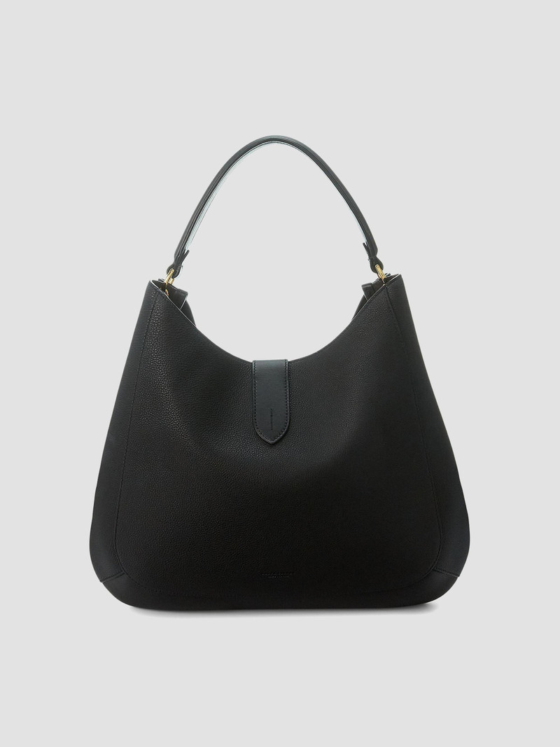 Women's Welington Medium Shoulder Bag in Leather - Black 5