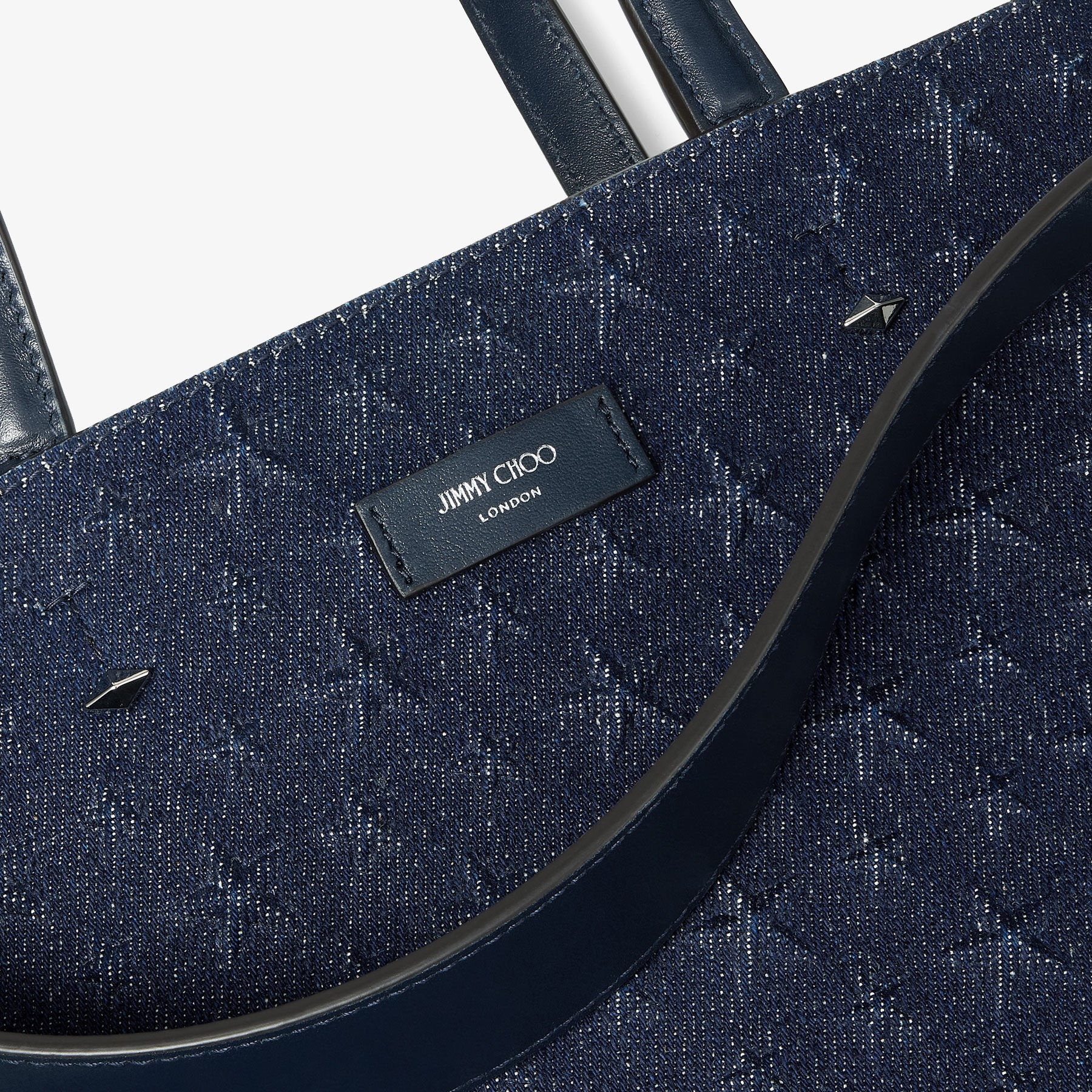 Lenny North-South M-M
Dark Denim Embossed Tote Bag - 3