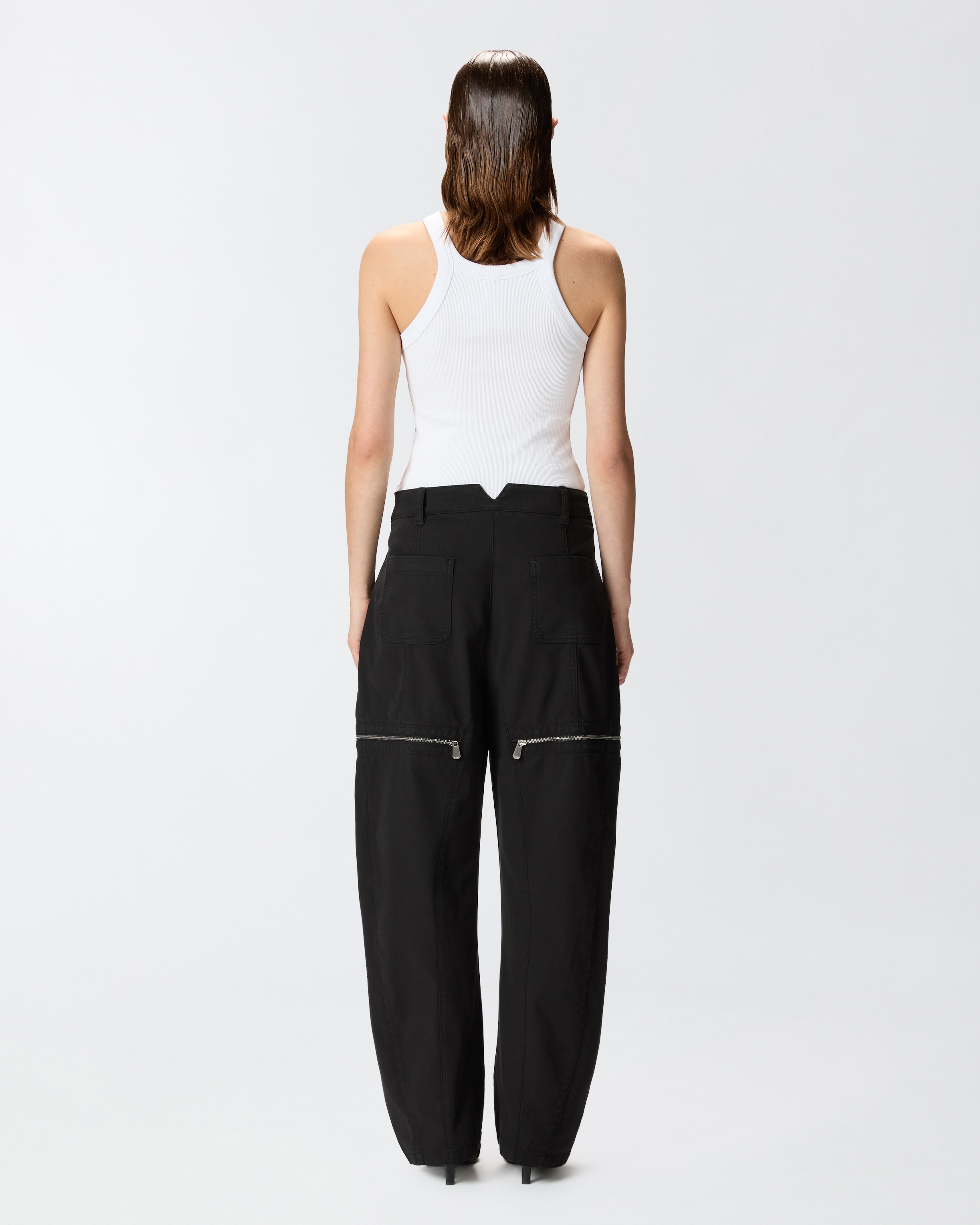 BALLOON TROUSERS WITH MID-THIGH ZIP - 4