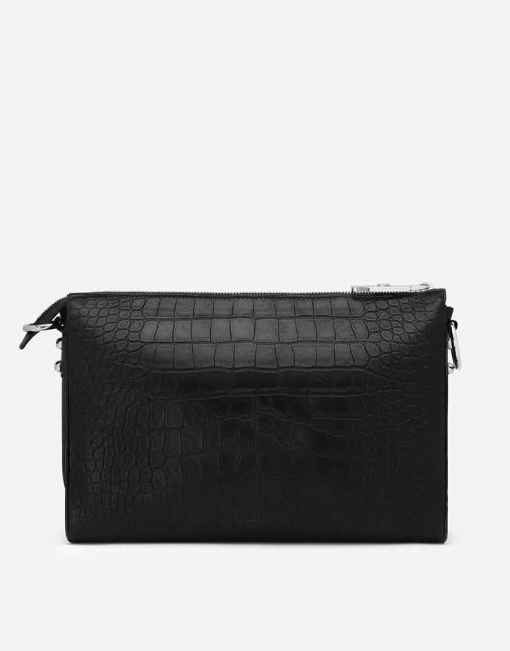 Medium Tris bag in crocodile-print calfskin - 4