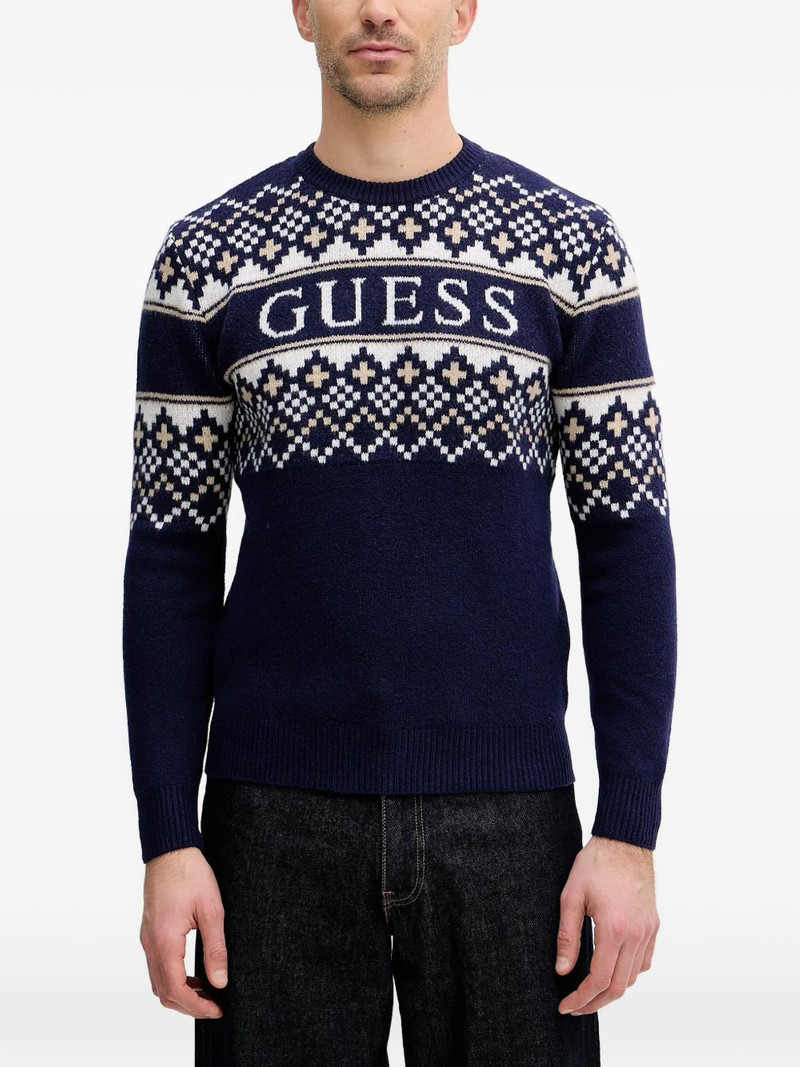 fair isle round neck sweater 1