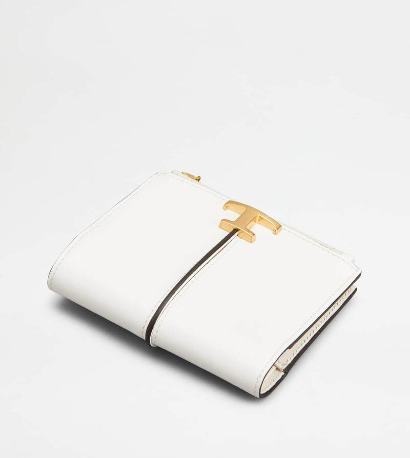 T TIMELESS WALLET IN LEATHER - WHITE 4