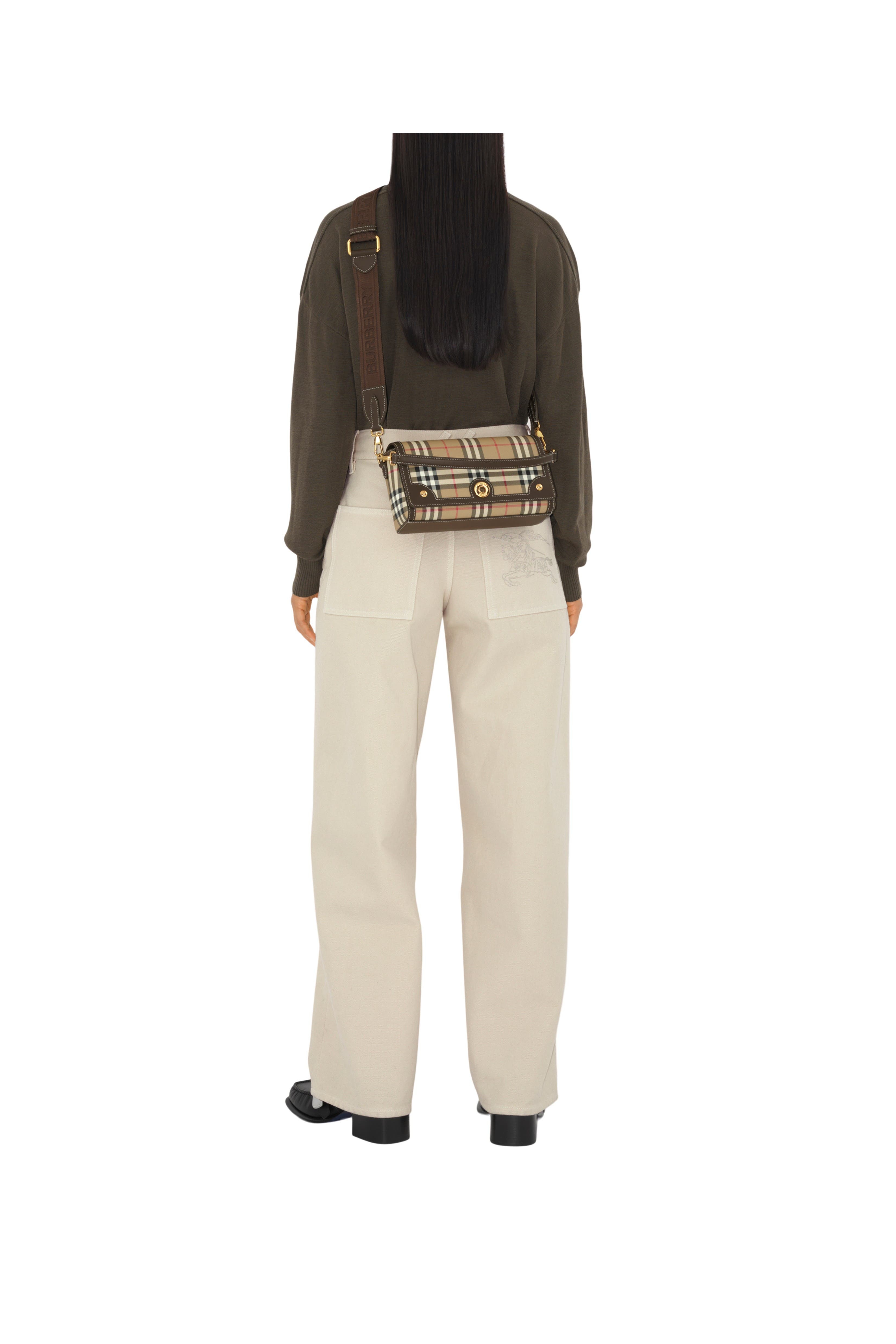 burberry Top Handle Note Bag in Archive Beige/military at Nordstrom - 3