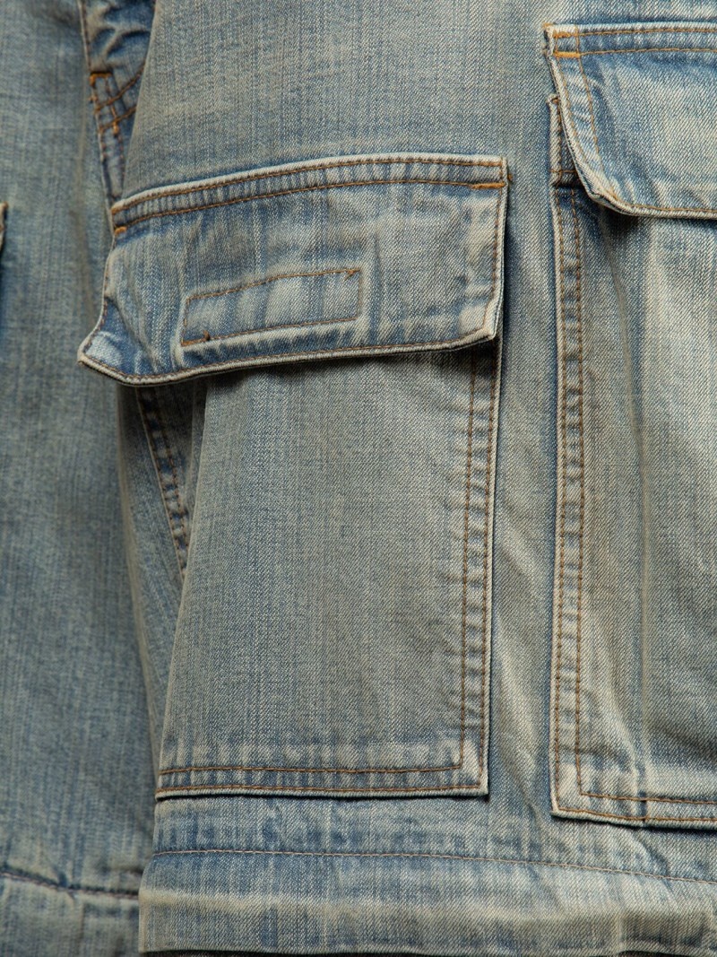 Denim cargo jeans - 4