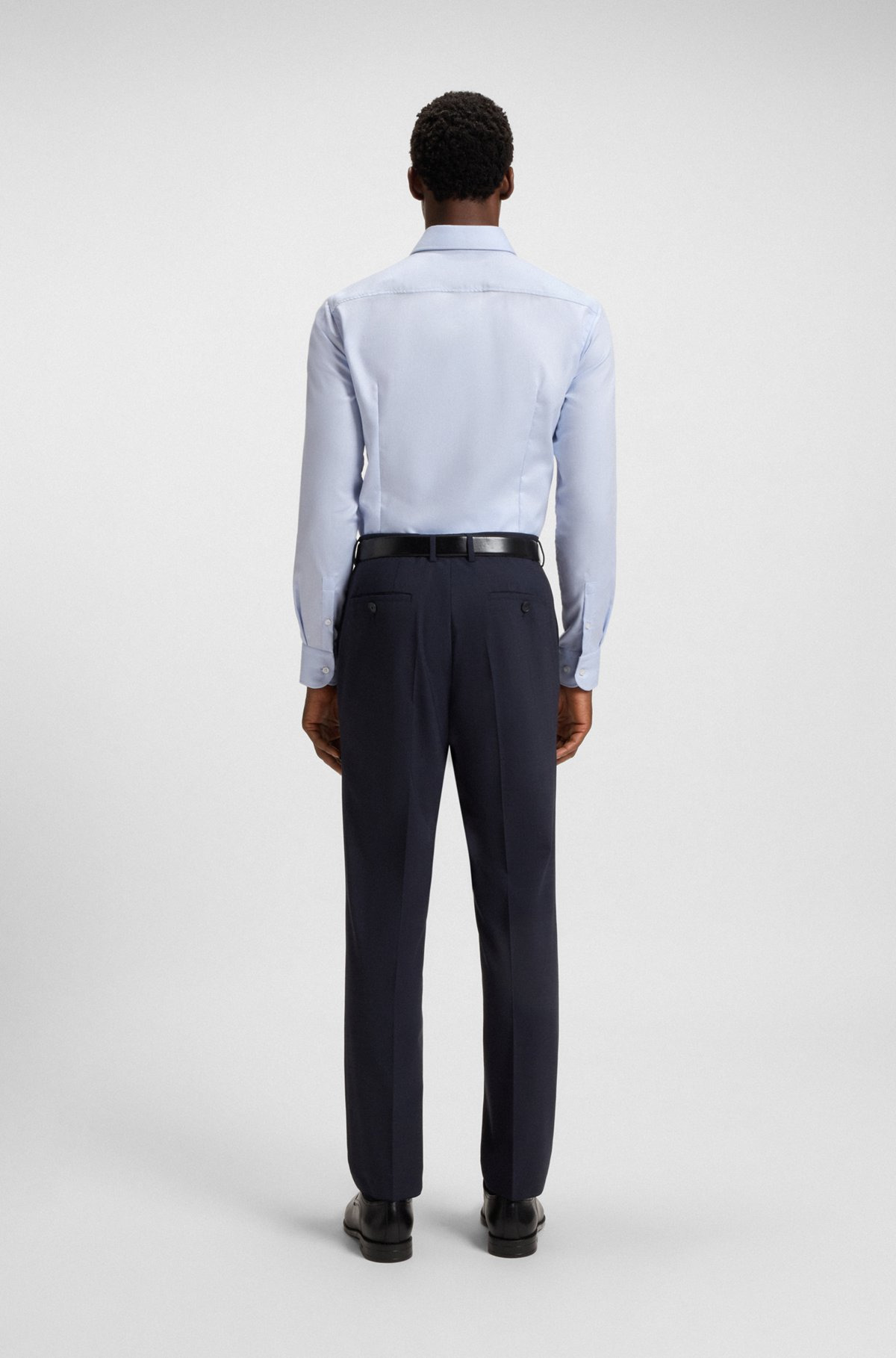 SLIM-FIT SHIRT IN STRUCTURED COTTON - 5