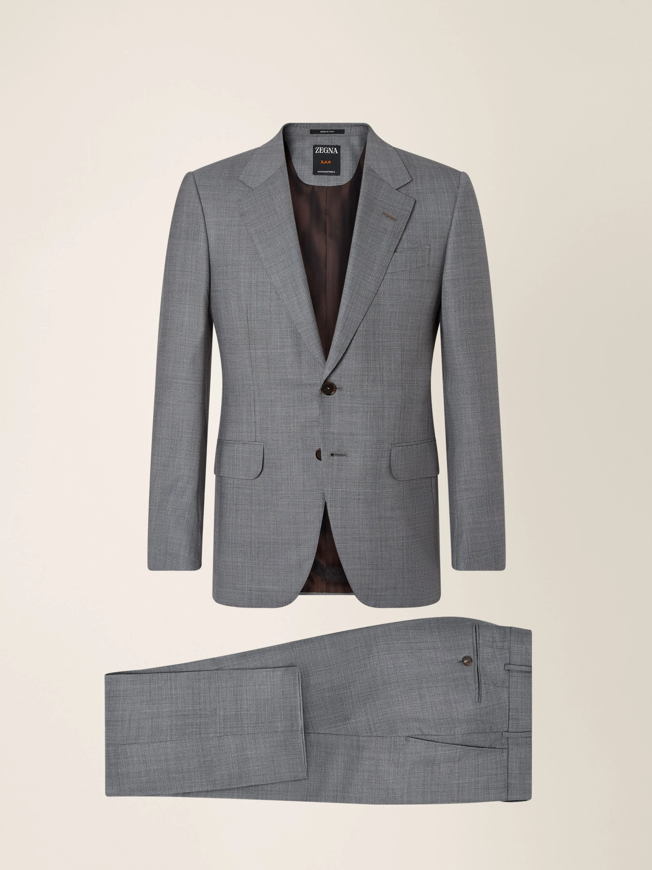 GREY CENTOVENTIMILA WOOL SUIT - 1