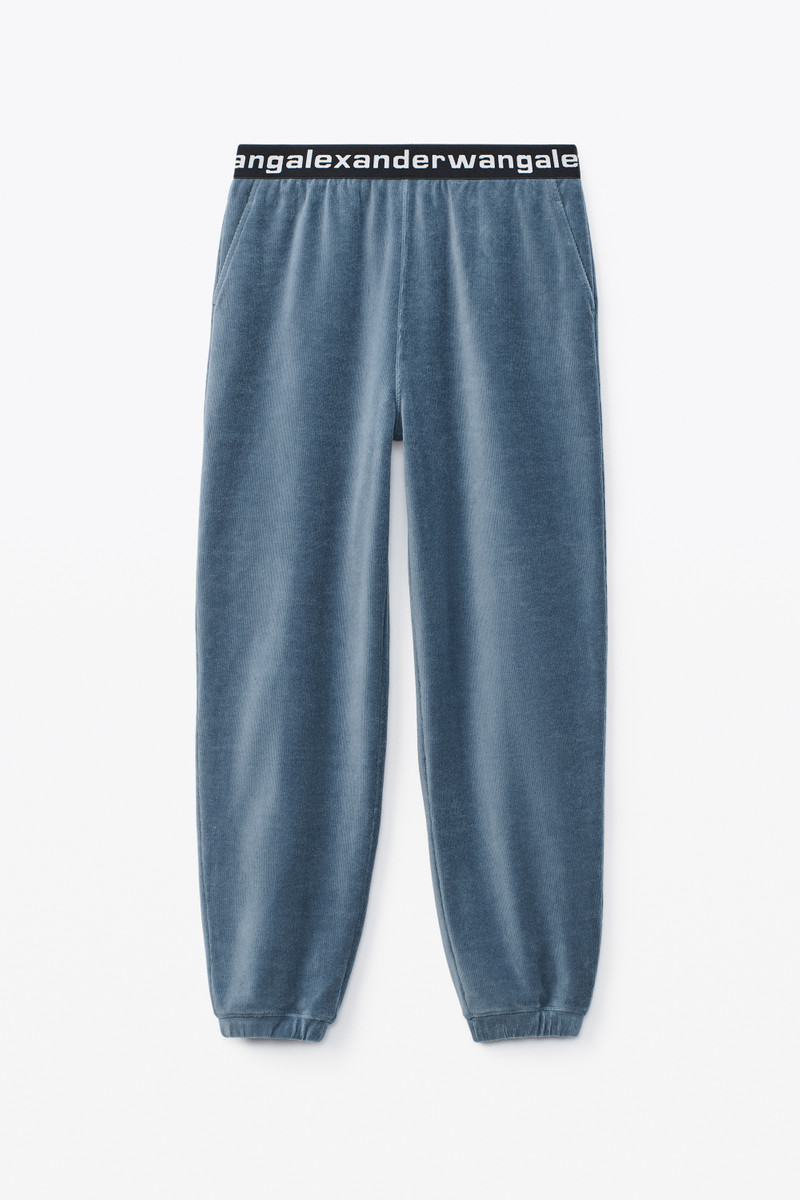 LOGO ELASTIC JOGGER IN STRETCH CORDUROY - 1